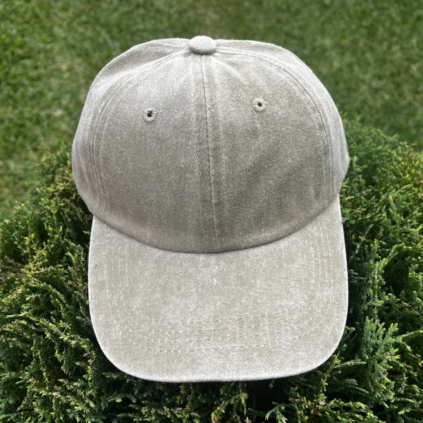 Beige Denim Hat